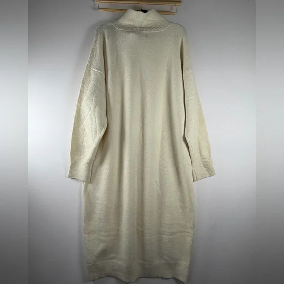 Universal Thread™ Women's Long Sleeve Midi Sweater Dress - Cream XXL - Picture 10 of 12